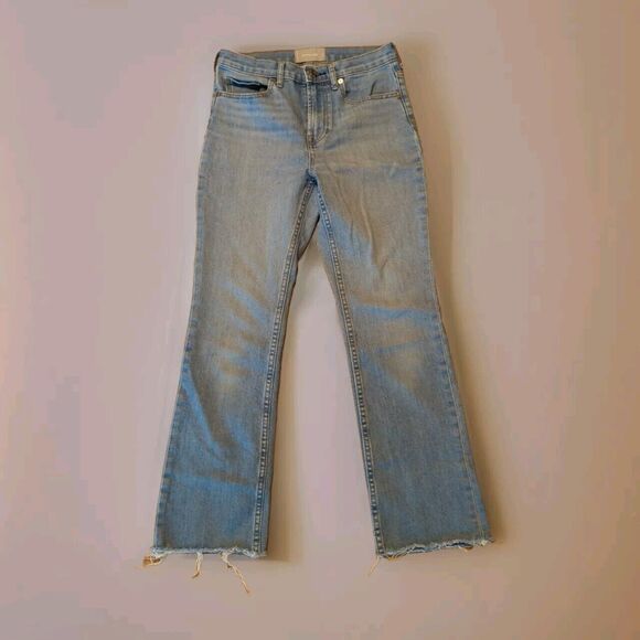Everlane Jeans Womens 26 Blue Straight Leg Denim Raw Hem Mid Rise - Picture 1 of 8